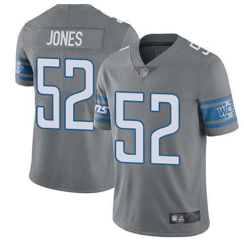 Detroit Lions Limited Steel Men Christian Jones Jersey NFL Football #52 Rush Vapor Untouchable->detroit lions->NFL Jersey
